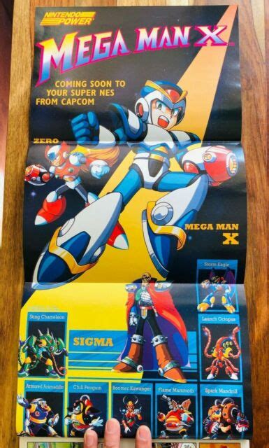 Mega Man X Nintendo Power Poster Authentic New In Aladdin Volume 55 Ebay