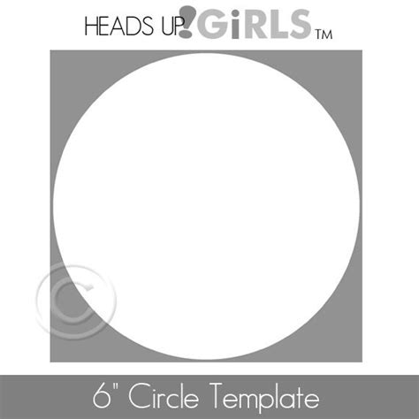 Six Inch 6 Circle Template Digital Image By Headsupgirlsgraphics