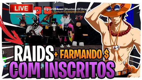 Live Ao Vivo De Blox Fruits Jogando Com Inscritos Ajudando Em Raid🔥rumo