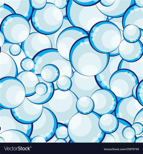 Soap Bubbles Abstract Seamless Pattern Background Vector Image
