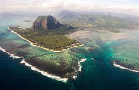 This Underwater Waterfall Is Located Just Off The Coast Of Mauritius In