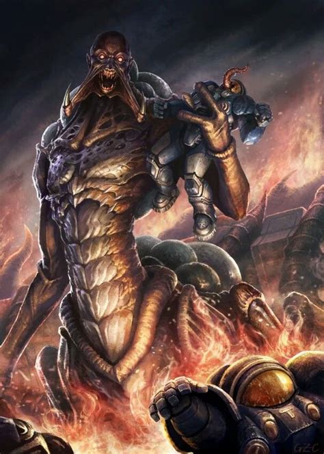 Zerg Aberration Starcraft Criaturas Oscuras Criaturas Fantásticas