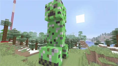 Minecraft Giant Creeper Build Time Lapse Youtube