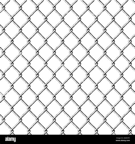 A Vector Seamless Pattern With Wire Mesh Black And White Illustration