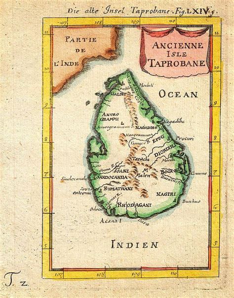 1686 Mallet Map Of Ceylon Or Sri Lanka Taprobane Geographicus Taprobane