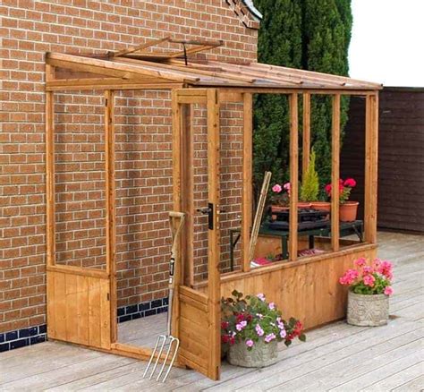Windsor 84 Wooden Lean To Greenhouse