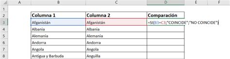 Cómo comparar dos columnas en Excel Ninja Excel