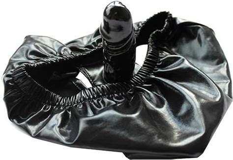 Amazon Iiniim Men S Leather Thongs Silicone Rubber Dildo Underwear Black Clothing Shoes