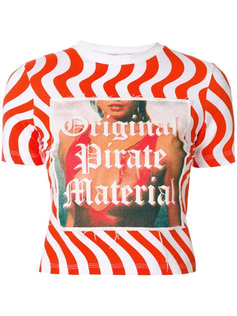 House Of Holland Original Pirate Material T Shirt In Red Modesens Original Pirate Material