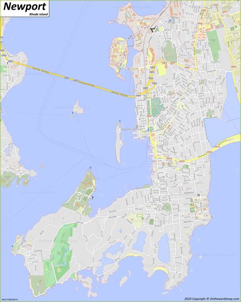 Newport Map Rhode Island Us Discover Newport With Detailed Maps