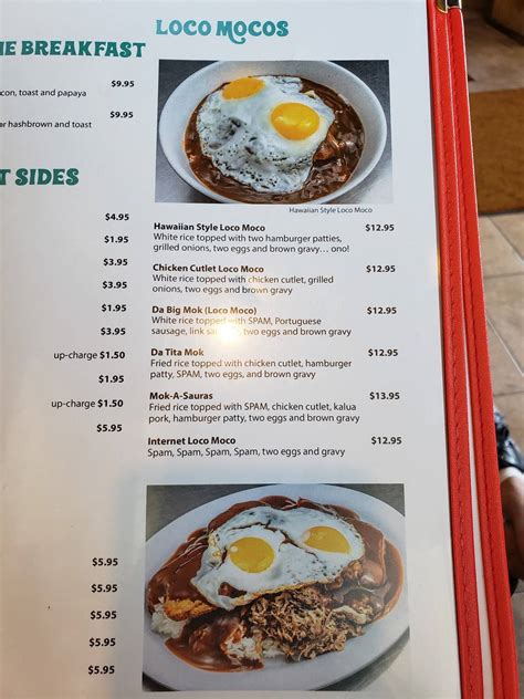 Menu at Hawaiian Style Cafe Hilo, Hilo, 681 Manono St