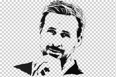 director de cine de retrato arte ryan gosling famosos logo monocromo png klipartz