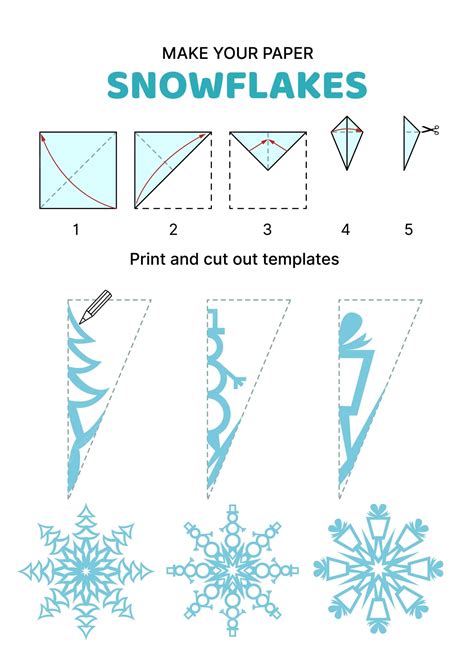 Premium Vector How To Make Paper Snowflake Fir Tree Snowman T