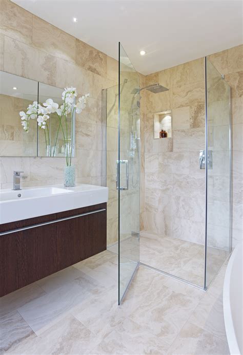 luxury shower curbless shower design modern luxury interior modern bathroom guest bathroom small
