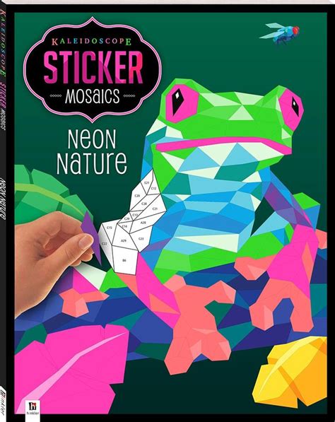 Kaleidoscope Sticker Mosaics Neon Nature Mosaic Books Sticker Book