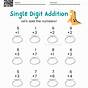 Single Digit Addition Worksheet