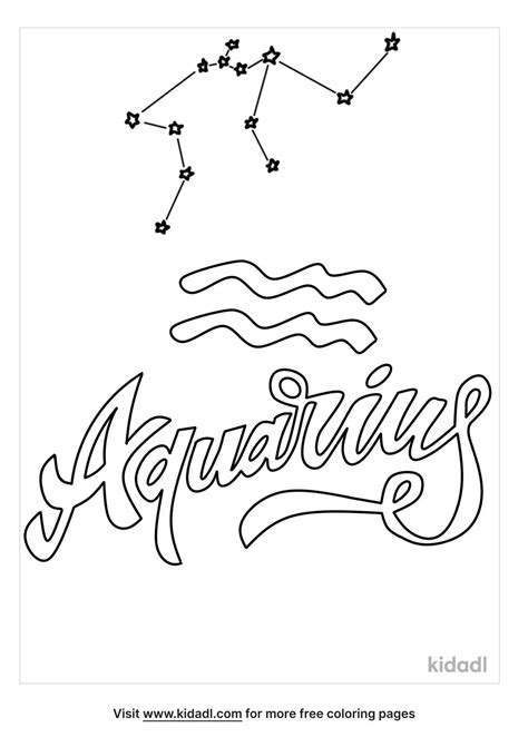 Free Aquarius Coloring Page Coloring Page Printables Kidadl