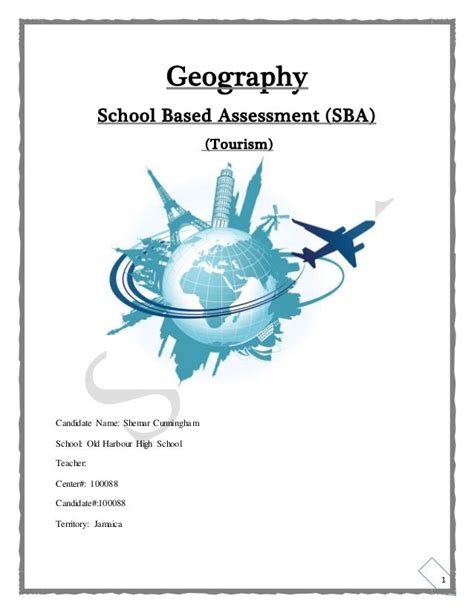 Geography Cxc Sba Sample