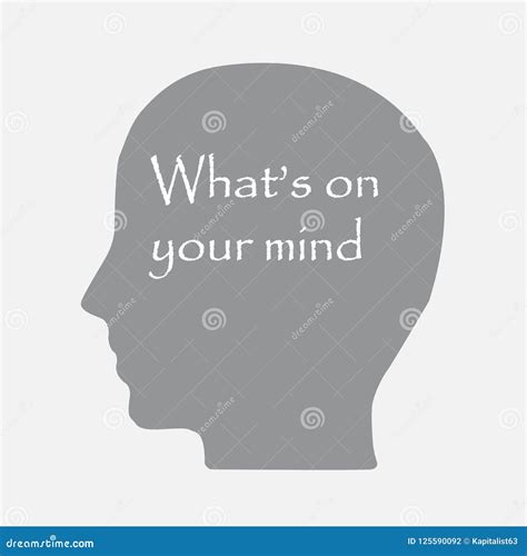 What S On Your Mind On Silhouette Vector Illustration Stock Vector