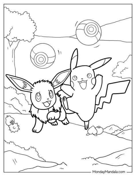 Pikachu Evolution Coloring Pages