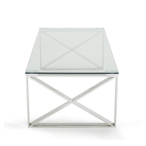 Coffee table metal legs 16 or 28 stainless steel u shape by alpha furnishings 2 pc set (28) 5.0 out of 5 stars 2. Sonata Glass Coffee Table With Polished Stainless Steel ...