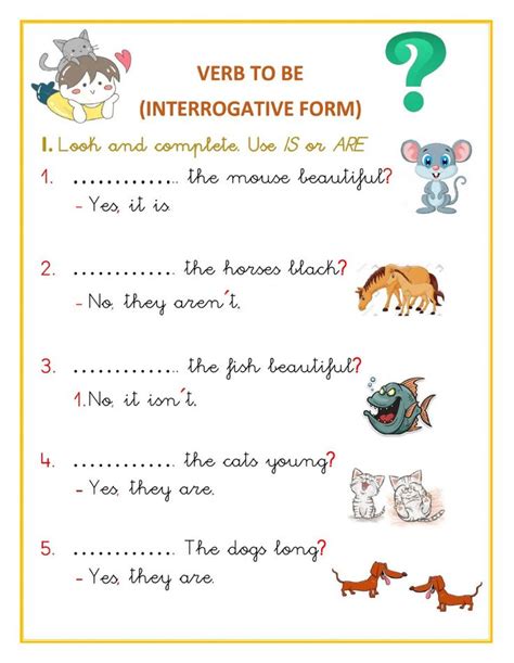 Verb To Be Interrogative Form Worksheet Simple Past Tense Worksheets Regular And Irregular