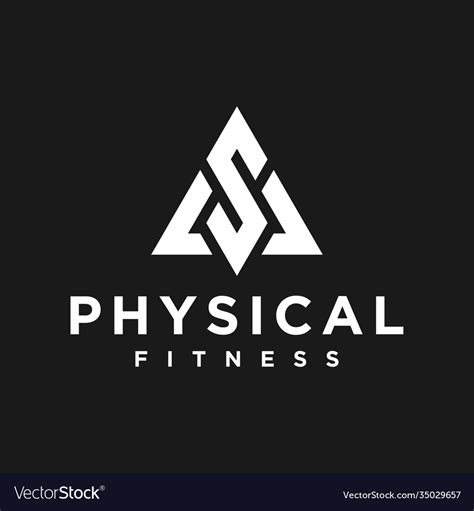 Gym Logo Physical Fitness Trainer Modern Shape Vector Image