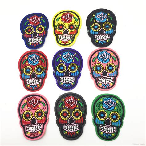 Mixed Skull Clothes Patch Diy Skeleton Embroidered Patches Iron On