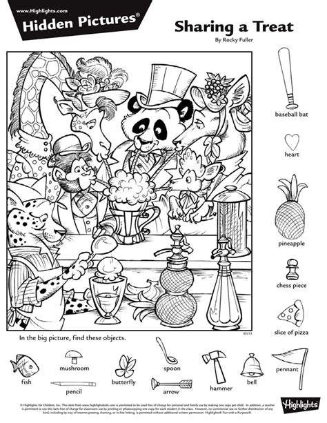 Free Highlights Hidden Pictures Printable Worksheets