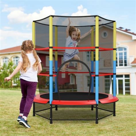 Gymax 55 Kids Trampoline Recreational Bounce Jumper Wsafety