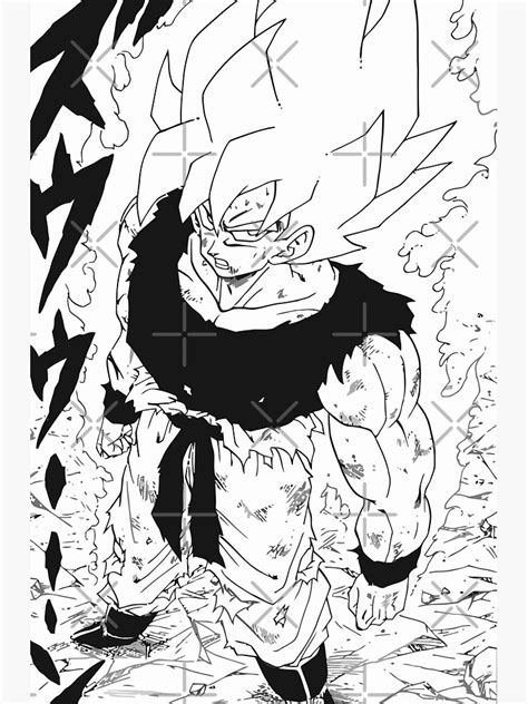 dragon ball z super saiyan goku manga panel art print for sale by torgraphix redbubble