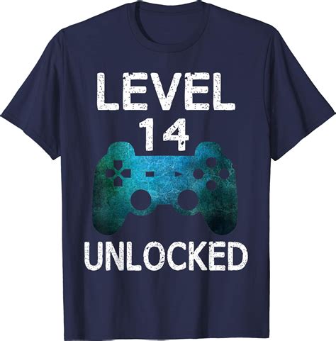 Level 14 Unlocked Boys 14th Birthday 14 Year Old Gamer T T Shirt