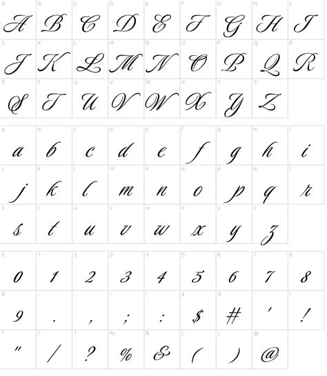 Fancy Script Font Alphabet