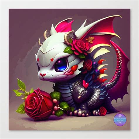 Shop Valentine Dragon Canvas Print By Morriganaustin On Society