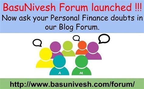 Basunivesh Forum Launched Ask Us Your Personal Finance Doubts