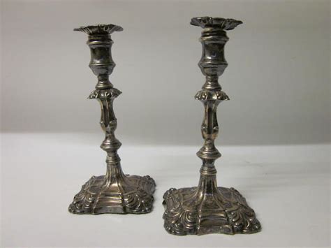 Bonhams A William Iv Pair Of Silver Candlesticks Makers Mark Rubbed