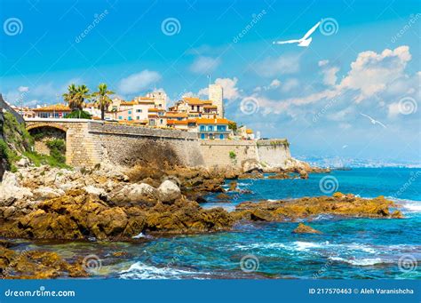 Historic Center Of Antibes French Riviera Provence France Stock