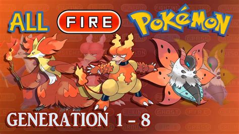 All Fire Type Pokémon Shiny Comparison Gen 1 8 Youtube