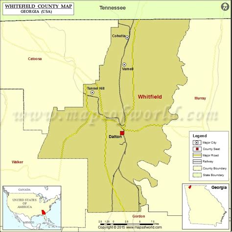 Whitfield County Map Map Of White County Georgia