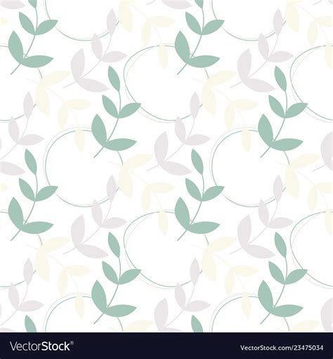 Simple Leaves Seamless Pattern Royalty Free Vector Image