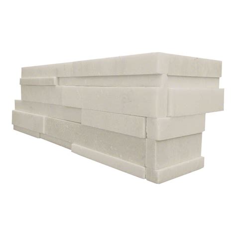 Arctic White 3d Honed Ledgerstacked Stone Panels In 2021 Stacked