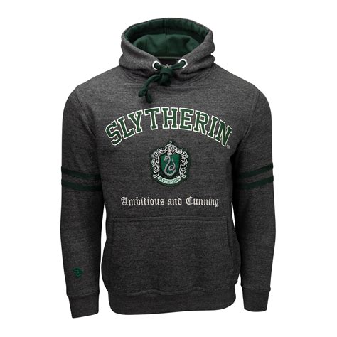 Harry Potter Slytherin Wappen Hoodie grau grün Elbenwald