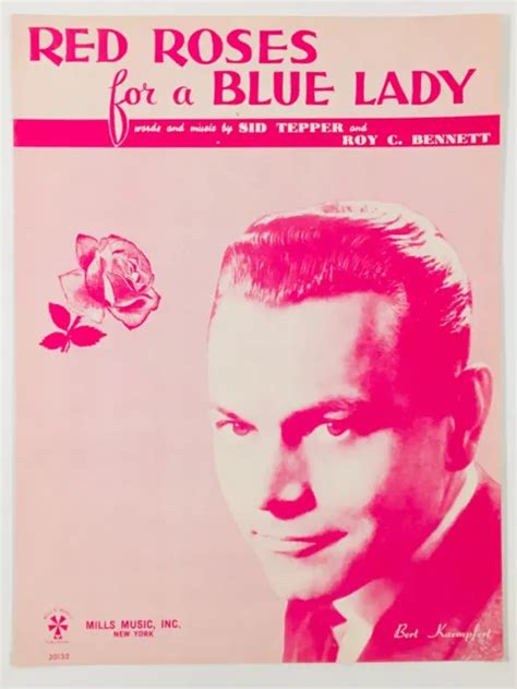 Vintage Sheet Music 1948 Red Roses For A Blue Ladybert Kaempfert 700