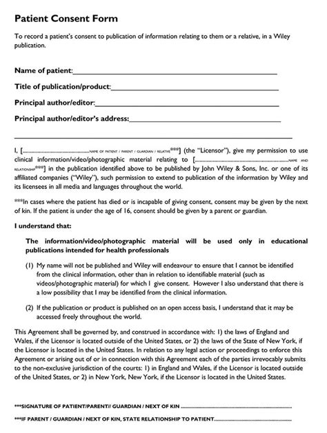 Free Consent Forms And Templates 16 Types