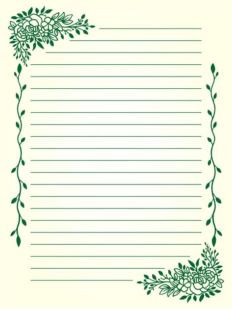 Free Printable Lined Stationery The Stationery Is Available In Lined
