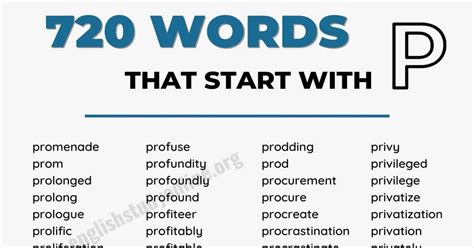 1778 Amazing Words That Start With P In English English Study Online