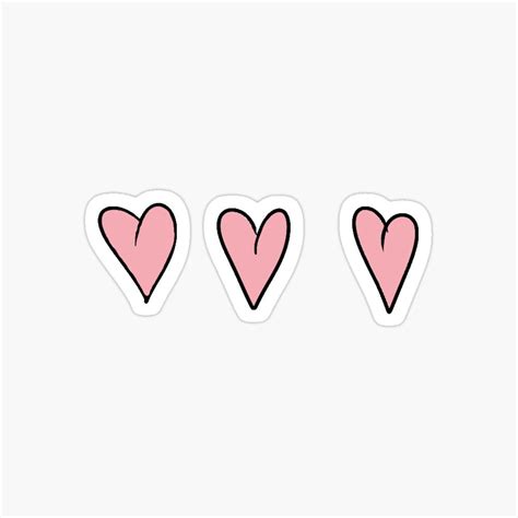 Tiny Pink Hearts Sticker By Georgiagal12 Heart Stickers Print