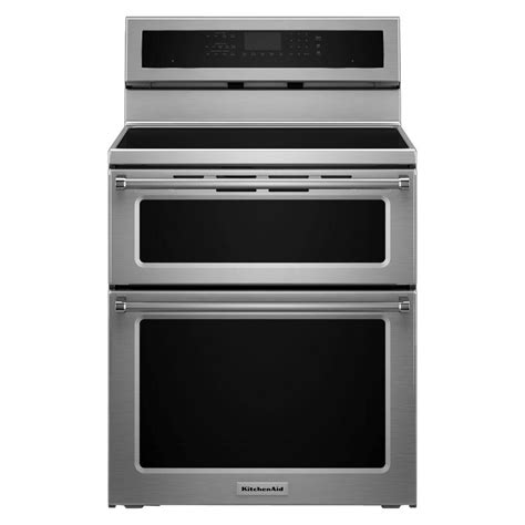 Kitchenaid 30 In 67 Cu Ft Double Oven Electric Induction Range With