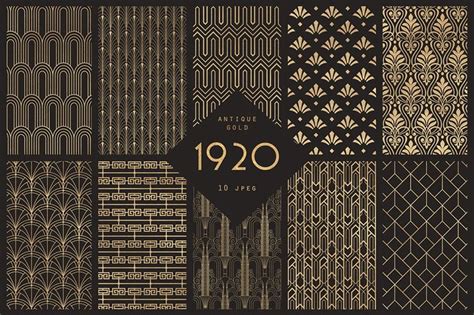 The Ultimate 1920s Art Deco Patterns Bundle To Create Glamour And