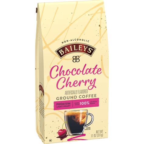 Baileys Non Alcoholic Chocolate Cherry Light Roast Ground Coffee 11 Oz Bag